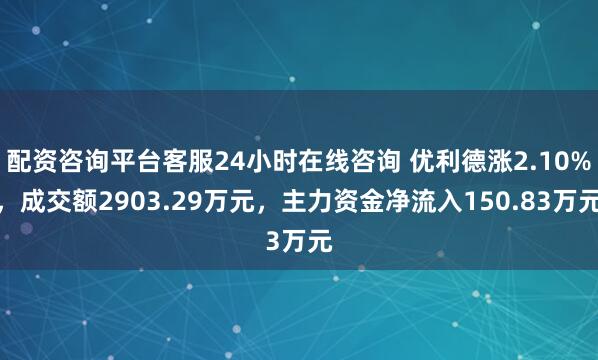 配资咨询平台客服24小时在线咨询 优利德涨2.10%，成交额2903.29万元，主力资金净流入150.83万元