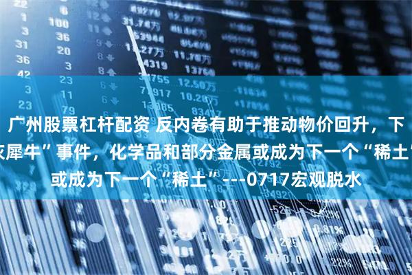 广州股票杠杆配资 反内卷有助于推动物价回升，下半年美国经济存“灰犀牛”事件，化学品和部分金属或成为下一个“稀土”---0717宏观脱水